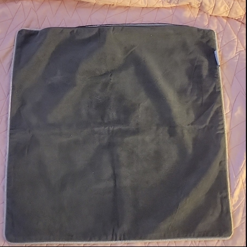 Homey‎ COZY Embroidery Gray Snowflake Velvet Throw Pillow, 20", Cover Only - Picture 3 of 6